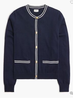 J. Crew Factory Contrast Trim Cardigan - XL - NWT
